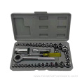 40pcs 1/4" 3/8" Socket Tool Set Ratchet Wrench